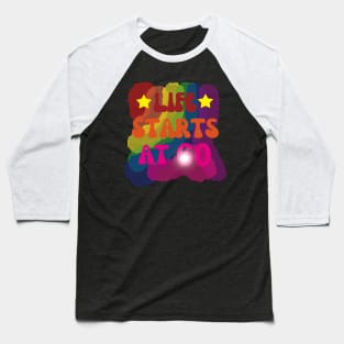 Happy 60th Birthday-Life starts at 60 Baseball T-Shirt